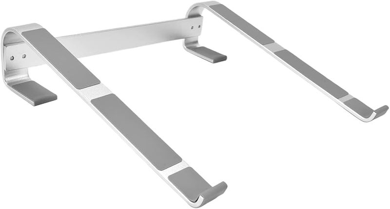 Aluminum Alloy Laptop Stand Ergonomic Riser with Heat Dissipation Silver - Image 2